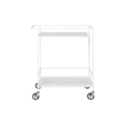 CHIC-Carrito de servicio blanco con ruedas