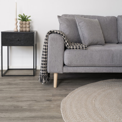 CHIC-Tavolino laterale con 1 cassetto nero 40x55 cm