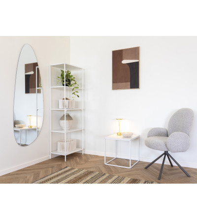 CHIC-Mesa auxiliar blanca de 45x45 cm