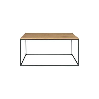 CHIC-Table basse décor chêne et métal 90x60 cm