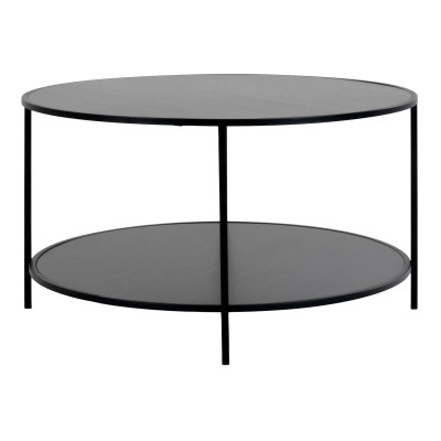 CHIC-Schwarzer Couchtisch ø80 cm