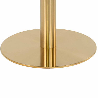 COOPER-Table de bar décor marbre et laiton ø70x105 cm