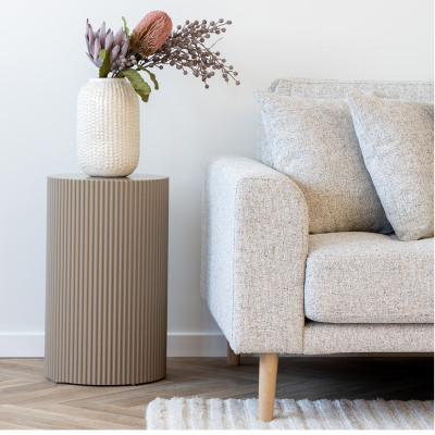 CREIN-Table d’appoint sable foncé ø30 cm