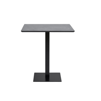 FADO-Tavolino per 2 persone finitura pietra e acciaio 70x70 cm