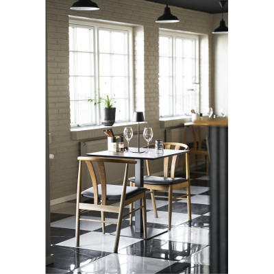 FADO-Couchtisch für 2 Personen Stein- und Stahloptik 70 x 70 cm