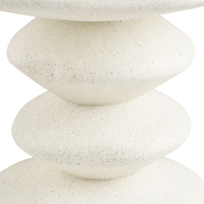 GALET-Mesa auxiliar color piedra arcilla reforzada con fibra ø36 cm