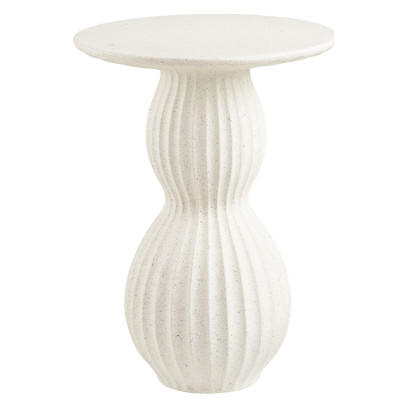 GLAM-Table d’appoin ton pierre en argile fibrée ø40 cm