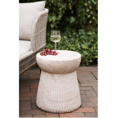 GRAN- Table d’appoint ton pierre en argile fibrée ø37 cm