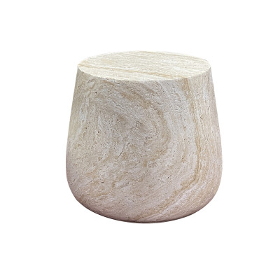 GRAN- Table d’appoint ton pierre en argile fibrée ø47.5 cm