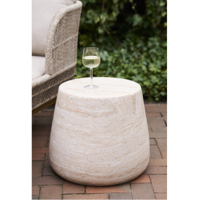 GRAN- Table d’appoint ton pierre en argile fibrée ø47.5 cm