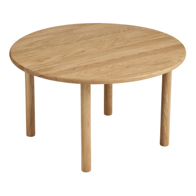 JUR-Table basse en chêne massif nature, ø70 cm