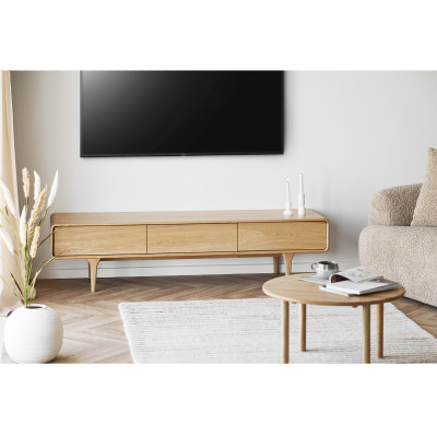 JUR-Couchtisch aus massiver Eiche natur ø70 cm