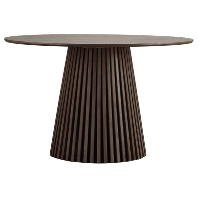 KAIRN-Tavolo da pranzo rotondo per 4 persone ø120 cm rovere affumicato