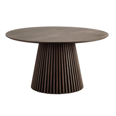 KAIRN- Table à manger ronde 4/6 personnes ø140 cm chêne fumé