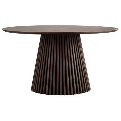 KAIRN-Mesa de comedor redonda para 4/6 personas ø140cm roble ahumado