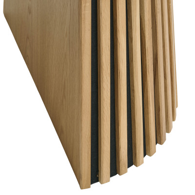 KAIRN- Table extensible 2 allonges 6/8 personnes ø120cm chêne