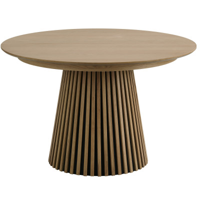 KAIRN-Tavolo allungabile 3 prolunghe 10/12 persone ø120cm rovere