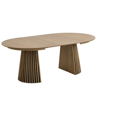 KAIRN- Table extensible 3 allonges 10/12 personnes ø120cm chêne