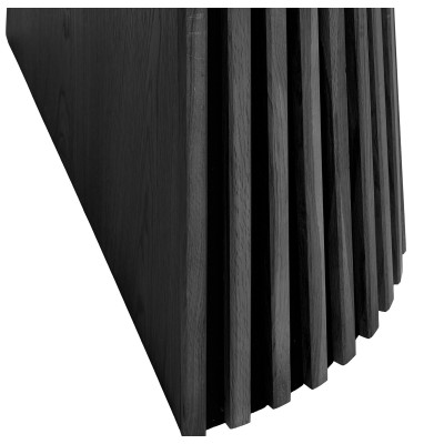 KAIRN-Tavolo allungabile con 2 prolunghe 6/8 posti ø120cm rovere nero