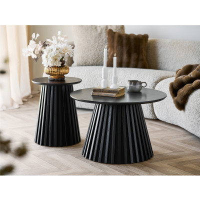 KAIRN-Mesa de centro de roble negro ø70 cm