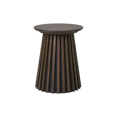 KAIRN-Table d’appoint chêne fumé ø40 cm