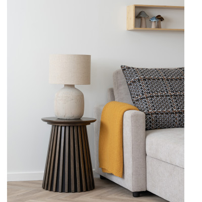 KAIRN-Table d’appoint chêne fumé ø40 cm