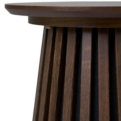 KAIRN-Table d’appoint chêne fumé ø50 cm