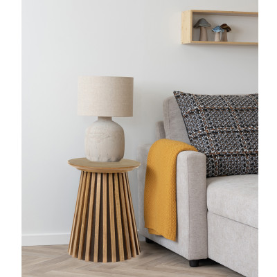 KAIRN-Mesa auxiliar de roble ø40 cm