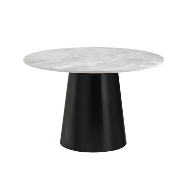 KAR- Table à manger ronde 4 personnes ø120 cm décro marbre