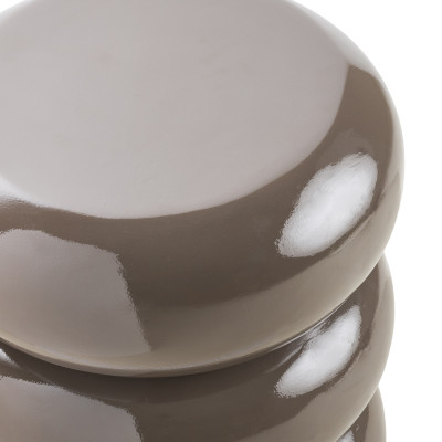 KUM-Table d’appoint en fibre de verre taupe ø35 cm