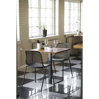 LIDO-Table de café en chêne massif fumé 70x70x cm