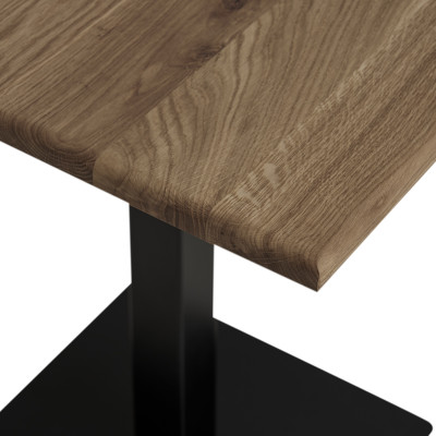 LIDO-Table de café en chêne massif fumé 70x70x cm