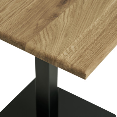 LIDO-Couchtisch aus massiver Eiche 70 x 70 x 10 cm