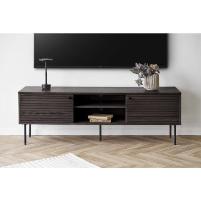 LOGIA-Mueble de TV de roble ahumado de 150 cm