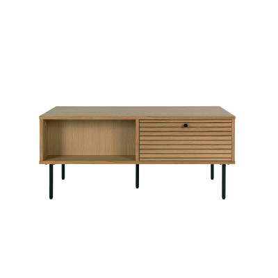 LOGIA-Mesa de centro de roble natural 50x100 cm