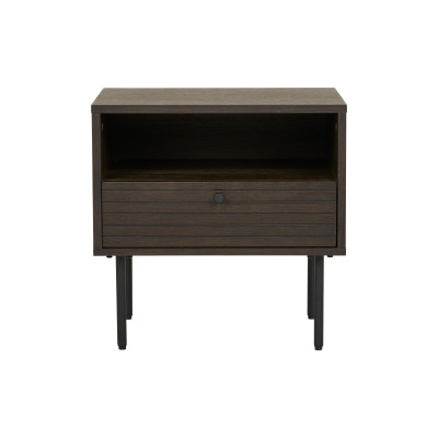 LOGIA-Table d’appoint chêne fumé 50x40 cm