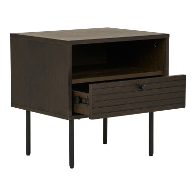 LOGIA-Table d’appoint chêne fumé 50x40 cm