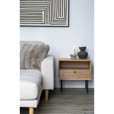 LOGIA-Table d’appoint chêne naturel 50x40 cm