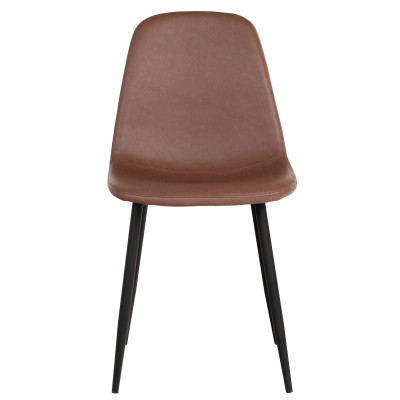 SALYA-Vintage brauner PU-Stuhl (x2)