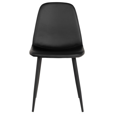 SALYA-Chaise en PU vintage noir (x2)