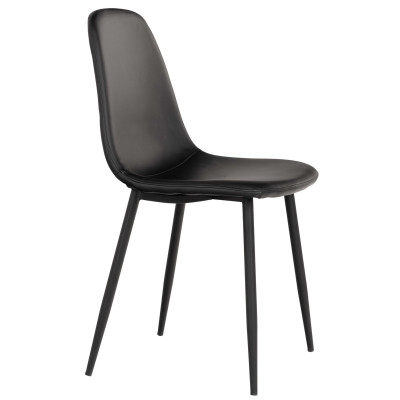 SALYA-Chaise en PU vintage noir (x2)