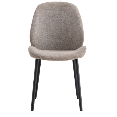 CARLA-Chaise en tissu gris (x2)