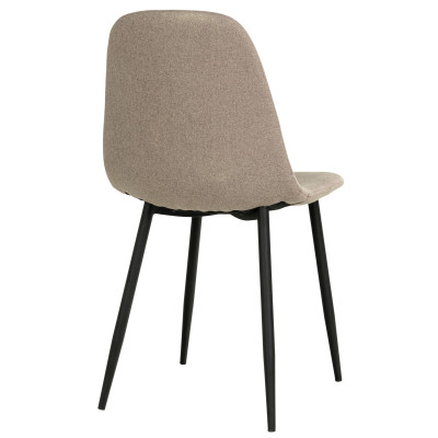 SALYA- Chaise en tissu taupe (x2)