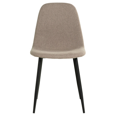 SALYA- Chaise en tissu taupe (x2)