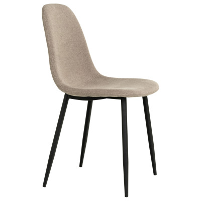 SALYA- Chaise en tissu taupe (x2)