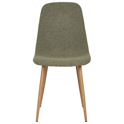 SALYA-Stuhl aus dunkelgrünem Chenille-Stoff (x2)