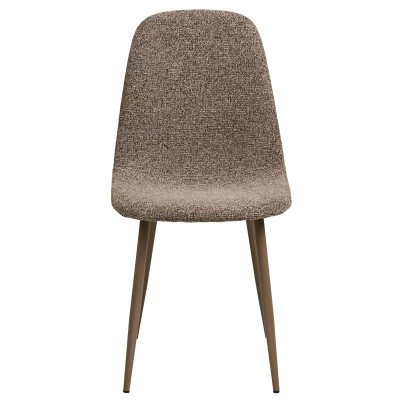 SALYA- Chaise en tissu chenillé taupe (x2)