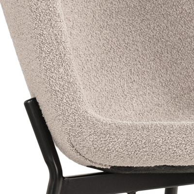 MINA-Chaise en tissu taupe (x2)