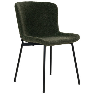 MINA-Chaise en tissu vert (x2)