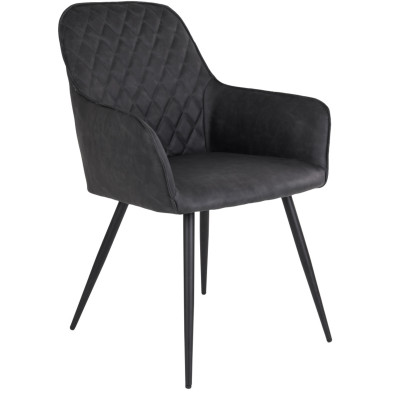 GRACE-Vintage Grey PU Chair (x2)